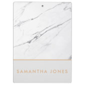 Porte-bloc Marbre blanc Carrare Or Classic Moderne (Dos)