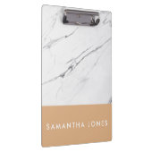 Porte-bloc Marbre blanc Carrare Or Classic Moderne (Swatch)