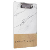 Porte-bloc Marbre blanc Carrare Parties scintillant Or Classi (Swatch)