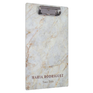 Porte-bloc Marbre Blanc Classe et Fonctionnel