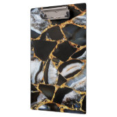 Porte-bloc Marbre blanc doré et noir (Gauche)