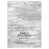 Porte-bloc Marbre blanc Silver Faux (Dos)