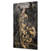 Porte-bloc Marbre Carrare Noir Or Classique Moderne (Gauche)