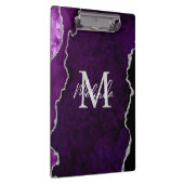 Porte-bloc Marbre d'agate violet et argent (Swatch)