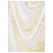 Porte-bloc Marbre d'or chic Nom moderne et initiales (Dos)