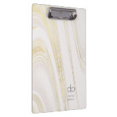 Porte-bloc Marbre d'or chic Nom moderne et initiales (Swatch)