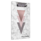 Porte-bloc marbre gris de blanc de triangles de rose rose (Swatch)