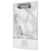 Porte-bloc Marbre minimal moderne et géométrique doré (Gauche)