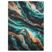 Porte-bloc Marbre Monogramme moderne (Dos)