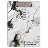 Porte-bloc Marbre noir et blanc (Devant)