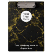 Porte-bloc Marbre noir et or (Devant)