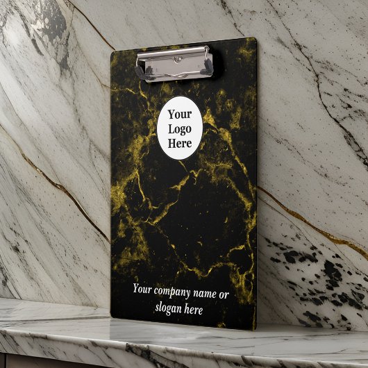 Porte-bloc Marbre noir et or