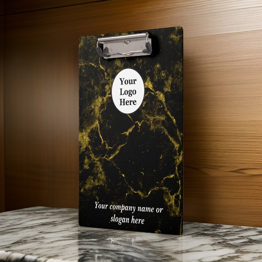 Porte-bloc Marbre noir et or