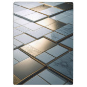 Porte-bloc Marbre Or Carreaux Luxe Géométrie (Dos)