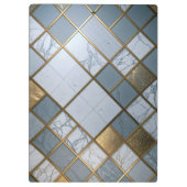 Porte-bloc Marbre Or Grille Luxe Géométrie (Dos)