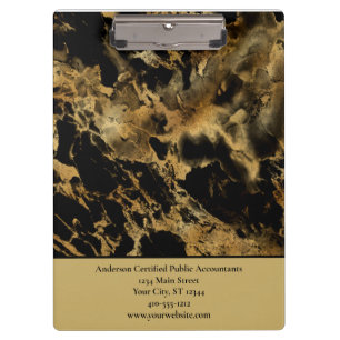 Porte-bloc Marbre Or Noir Affaires Personnalisées