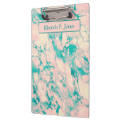 Porte-bloc Marbre rose et bleu classique (Gauche)