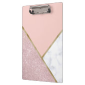 Porte-bloc Marbre rose géométrique élégant de blanc de (Gauche)