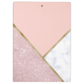 Porte-bloc Marbre rose géométrique élégant de blanc de (Dos)