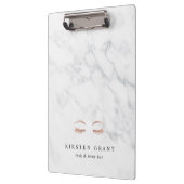 Porte-bloc Marbre & Rose Gold Lashes & Brows Beauty Logo (Gauche)