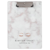 Porte-bloc Marbre & Rose Gold Lashes & Brows Beauty Logo (Devant)