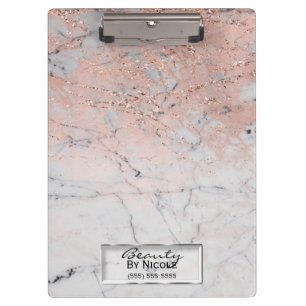 Porte-bloc Marbre Rose & Gris Mode Personnalisé Moderne