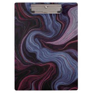 Porte-bloc Marbre Tourbillon d'Améthyste de Minuit Violet Ble