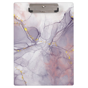 Porte-bloc Marbre Violet et Or
