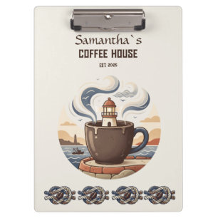 Porte-bloc Marchandises de café côtier vintage personnalisé