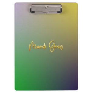 Porte-bloc Mardi Gras Jaune, Violet, Vert