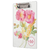 Porte-bloc Marguerite blanche du monogramme | sur le bleu (Gauche)