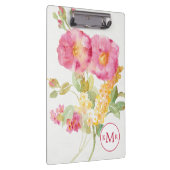 Porte-bloc Marguerite blanche du monogramme | sur le bleu (Swatch)