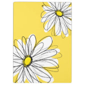 Porte-bloc Marguerite lunaire jaune et blanc avec texte perso (Dos)