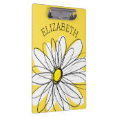 Porte-bloc Marguerite lunaire jaune et blanc avec texte perso (Swatch)