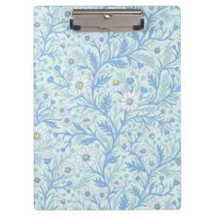 Porte-bloc Marguerites en blanc et bleu sur verre de mer