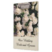 Porte-bloc Mariage Roses blanches pour mariée et chambre pers (Gauche)