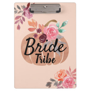 Porte-bloc Mariée Tribe Personnalisée Automne Rose Gold