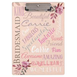 Porte-bloc Mariée Tribu Personnalisé Or Rose Automne