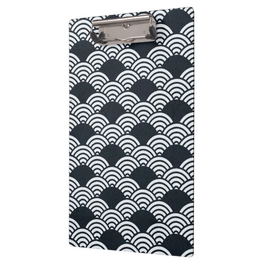 Porte-bloc Marine bleu et blanc Seigaiha vagues motif (Gauche)