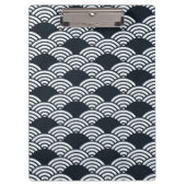 Porte-bloc Marine bleu et blanc Seigaiha vagues motif (Devant)