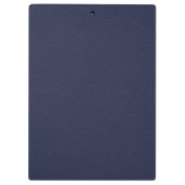 Porte-bloc Marine Bleu Monogramme Or Faux initial Cuir (Dos)