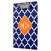 Porte-bloc Marine Blue Wt Chevron Citrouille Quatrefoil 3 Mon (Gauche)