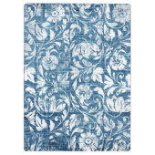Porte-bloc Marine et Blanc Denim Damask Shabby Chic Print (Dos)