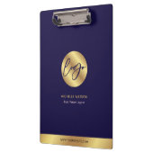 Porte-bloc Marine & Gold Logo Immobilier Affaires (Gauche)