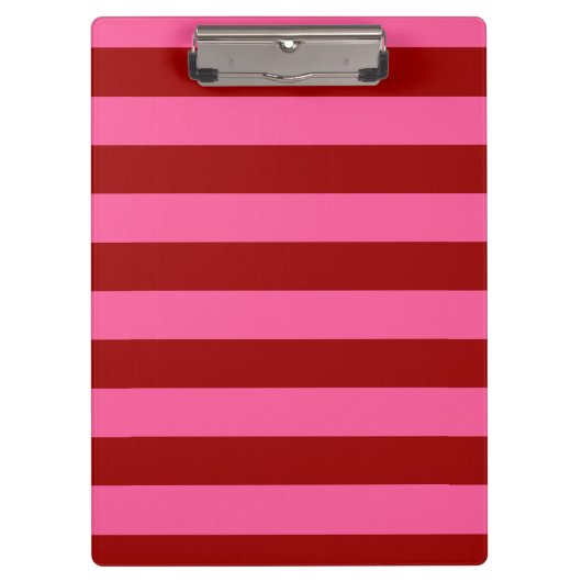 Porte-bloc Maroon Rouge rose rayures Design (Devant)