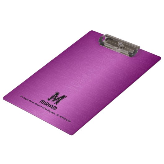 Porte-bloc Maroon Rouge texture métallique personnalisée Text (Incliné)