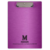 Porte-bloc Maroon Rouge texture métallique personnalisée Text (Devant)