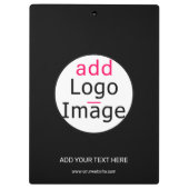 Porte-bloc Marque professionnelle personnalisable Noir (Dos)