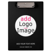 Porte-bloc Marque professionnelle personnalisable Noir (Devant)