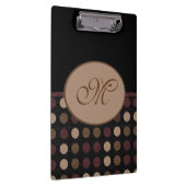 Porte-bloc Marsala Brown noir Polka point Porte - bloc (Swatch)